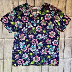 ▪️Floral Cherokee Scrub Top▪️